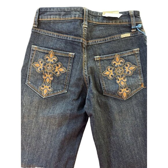 NWT Lawman Jeans Women's 1-2 Embroidered Cowgirl Western Rodeo Boot Cut Cross - Picture 1 of 11